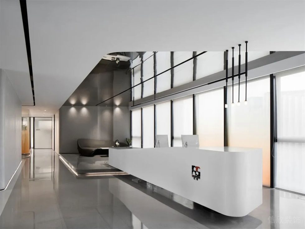 現(xiàn)代風(fēng)格辦公場(chǎng)所案例前廳服務(wù)臺(tái)空間設(shè)計(jì)裝修圖