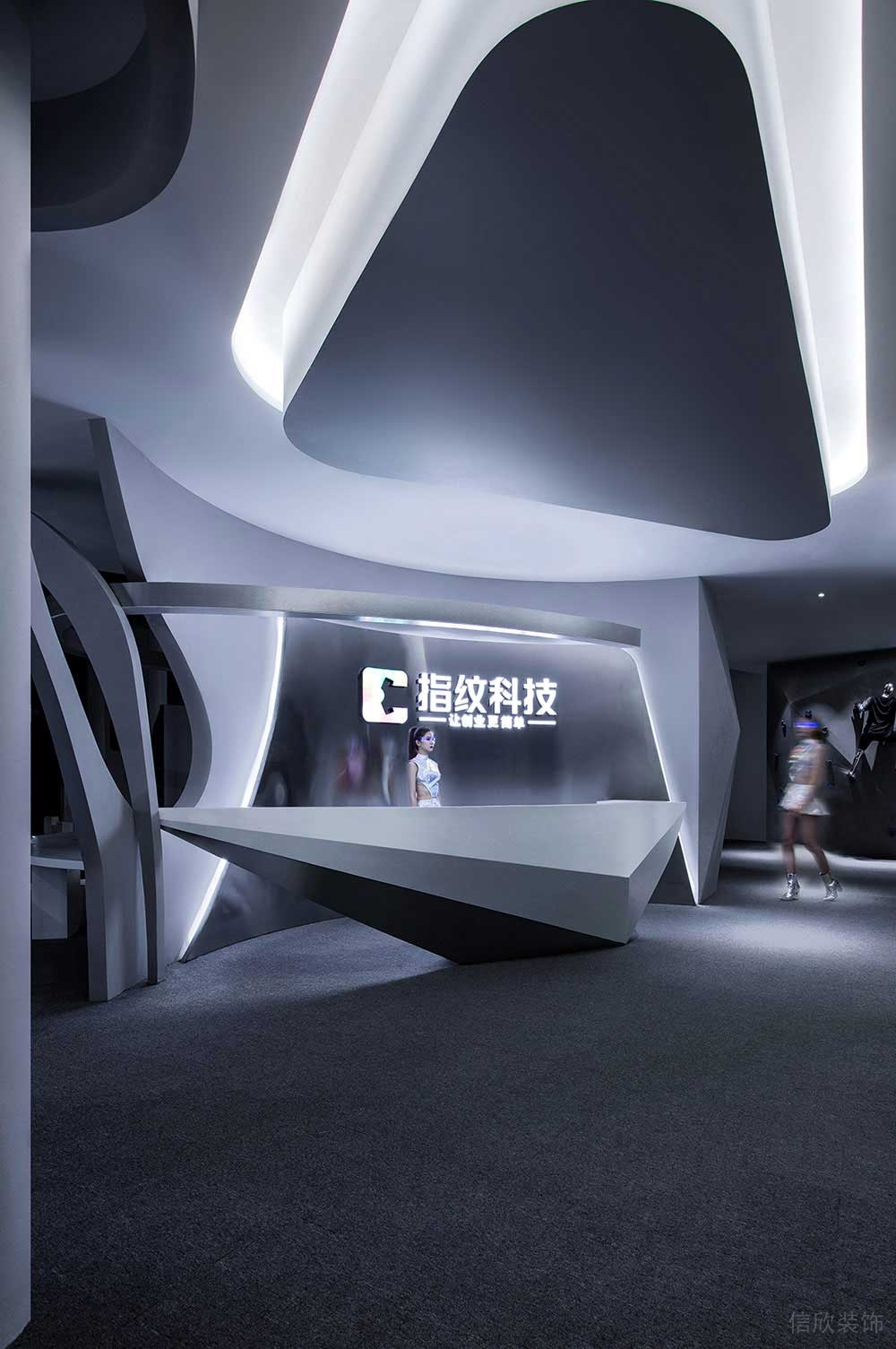 現(xiàn)代風(fēng)格辦公場所案例前臺接待廳空間設(shè)計(jì)裝修圖