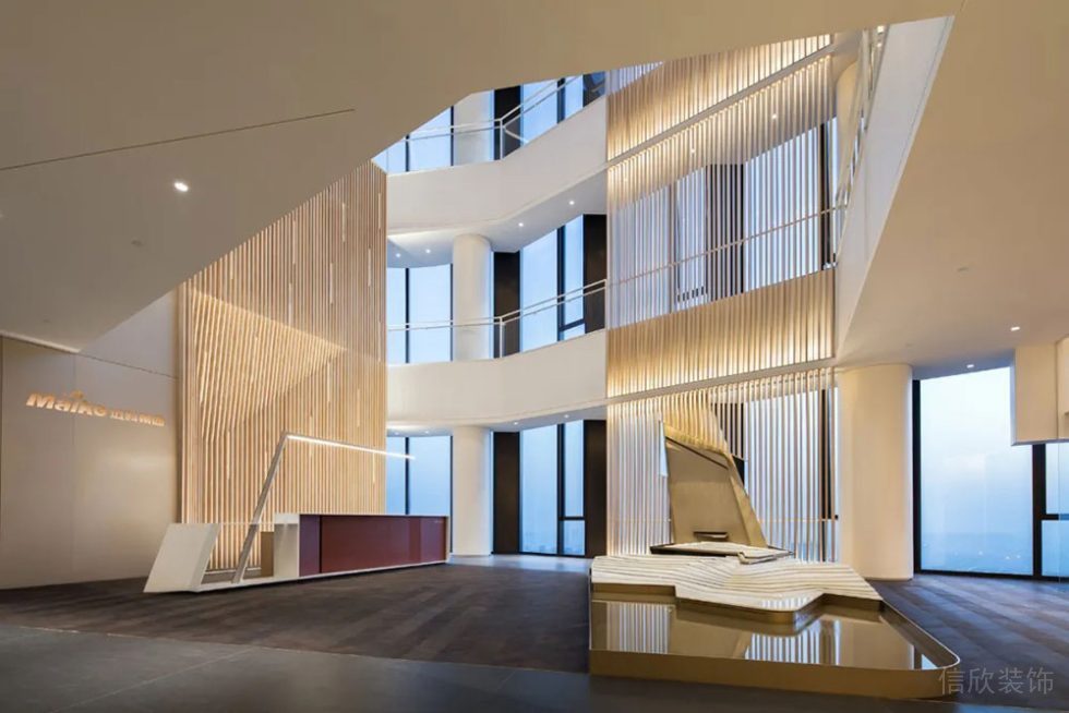 現(xiàn)代風格辦公場所接待大堂設計裝修圖