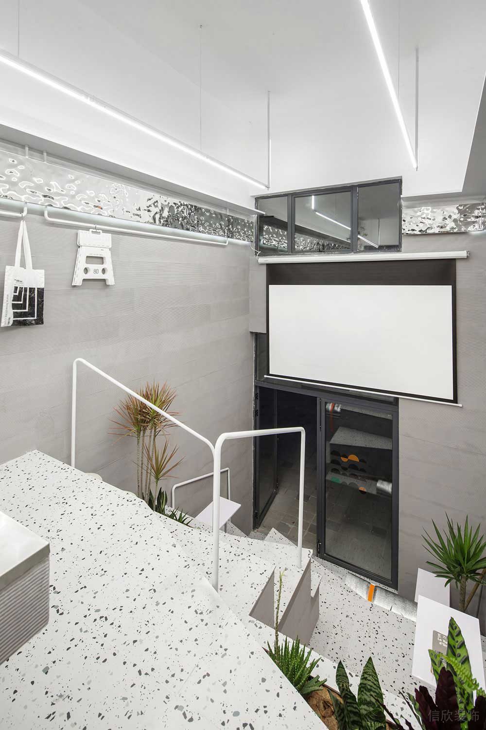 現(xiàn)代風格辦公場所階梯式休閑區(qū)設計裝修圖