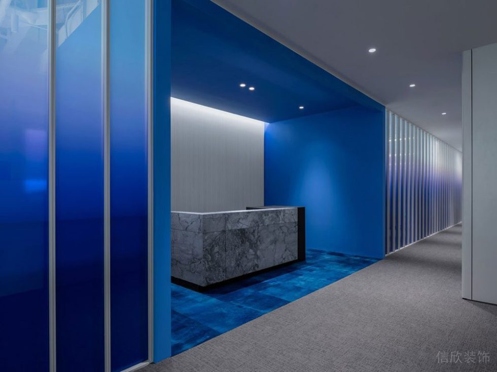 現(xiàn)代風(fēng)格辦公場所前臺服務(wù)區(qū)空間設(shè)計裝修圖