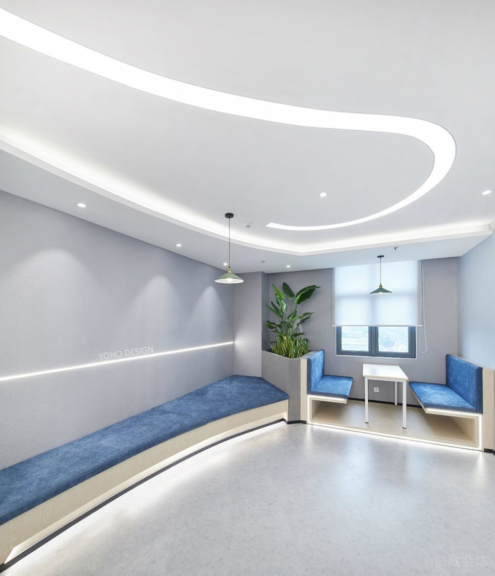 現(xiàn)代風(fēng)格辦公空間案例過(guò)道休息洽談區(qū)裝修圖