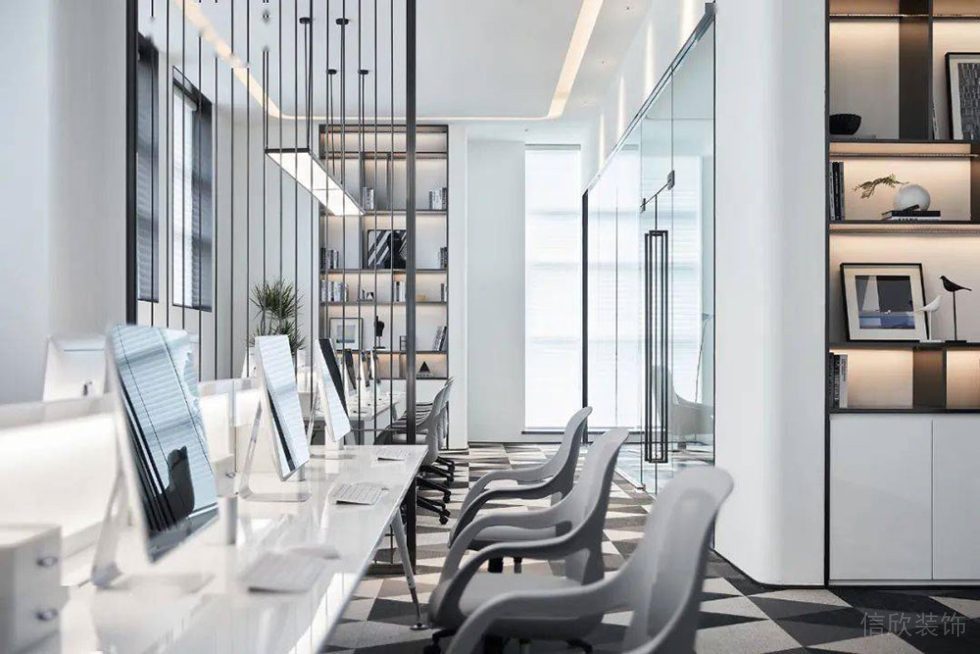 現(xiàn)代風(fēng)格辦公空間案例開(kāi)放式辦公區(qū)設(shè)計(jì)裝修圖