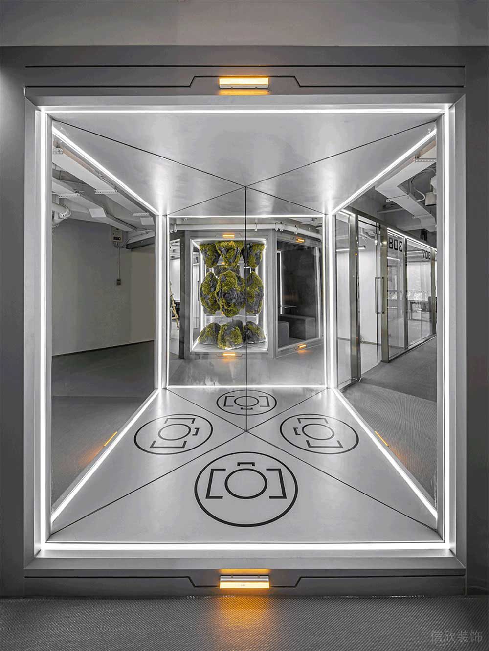 現(xiàn)代風(fēng)格辦公空間案例藝術(shù)過(guò)廊空間設(shè)計(jì)裝修圖