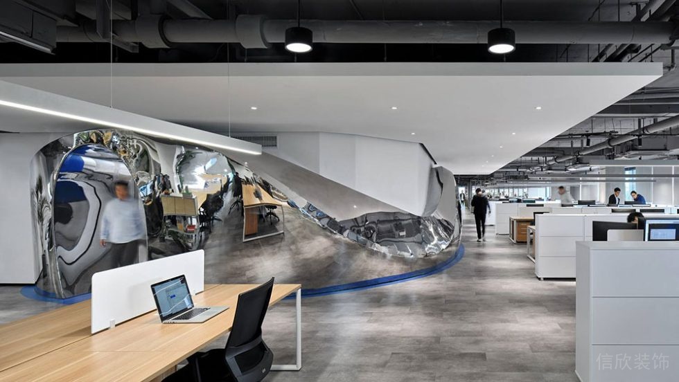 現(xiàn)代風格辦公空間公共事務大廳設計裝修圖