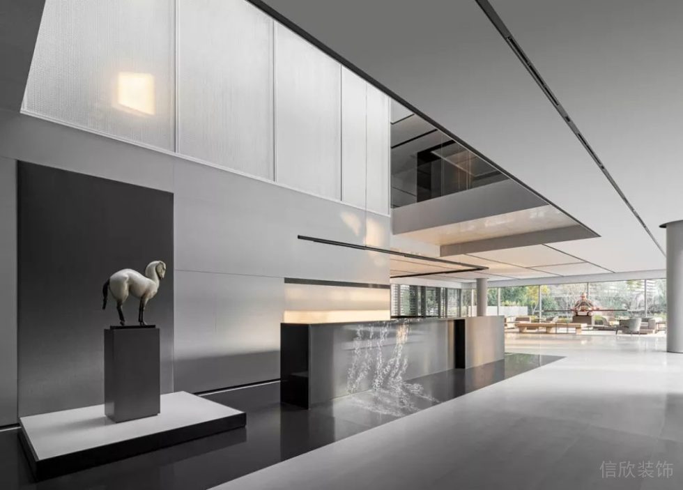 現(xiàn)代風格辦公室接待大堂設計裝修圖