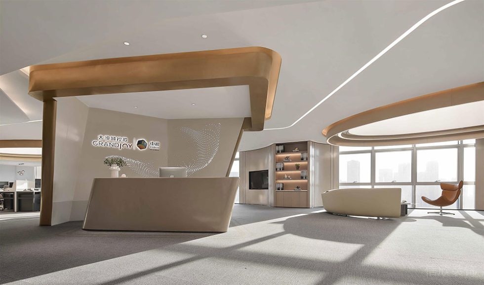 現(xiàn)代風(fēng)格辦公室前廳接待區(qū)設(shè)計(jì)裝修圖