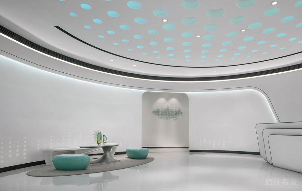 現(xiàn)代風(fēng)格辦公室項目前廳接待廳裝修圖