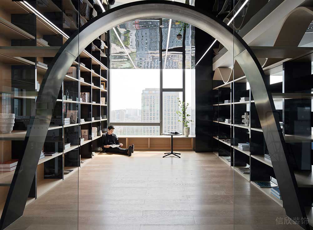 現(xiàn)代風(fēng)格辦公室休閑閱覽區(qū)設(shè)計(jì)裝修圖