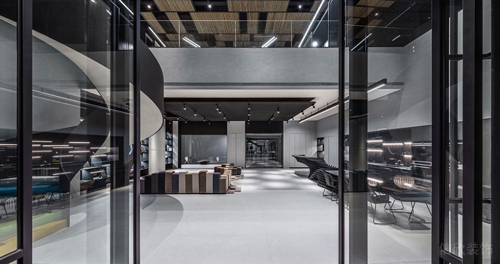 現(xiàn)代風(fēng)格辦公室員工休閑廳裝修圖