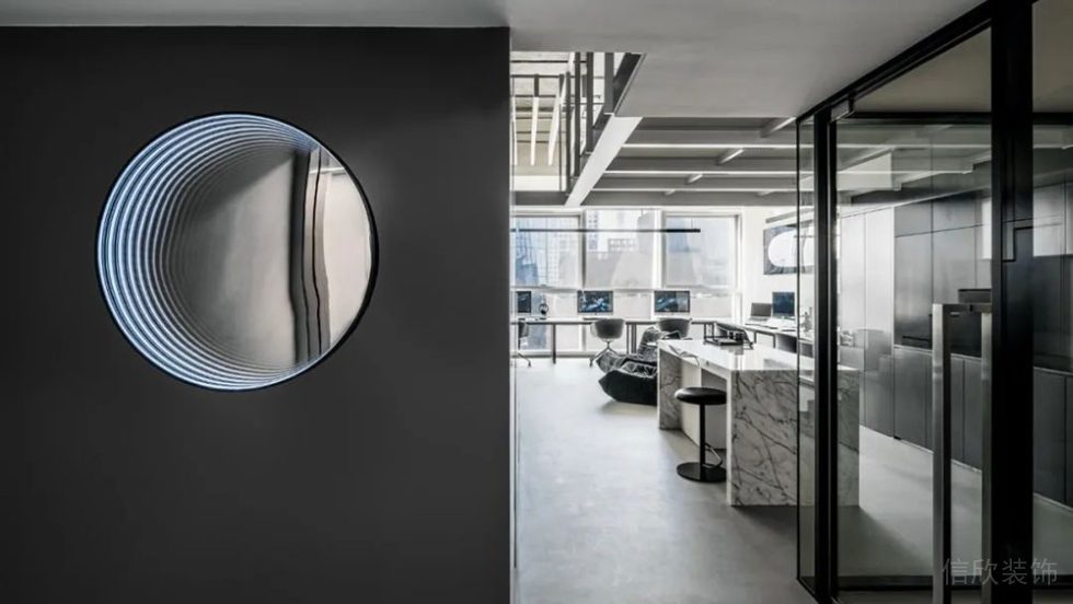 現(xiàn)代風格商務辦公場所門廊裝修圖