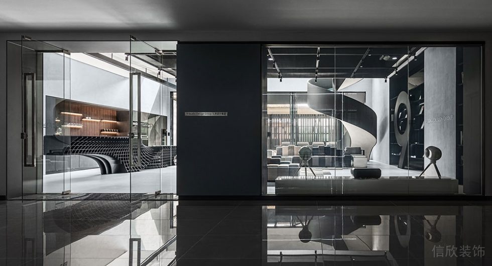現(xiàn)代風格商務辦公場所門廳空間裝修圖