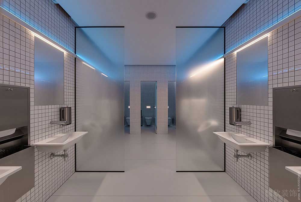 現(xiàn)代風(fēng)格商務(wù)辦公場(chǎng)所衛(wèi)生間設(shè)計(jì)裝修圖