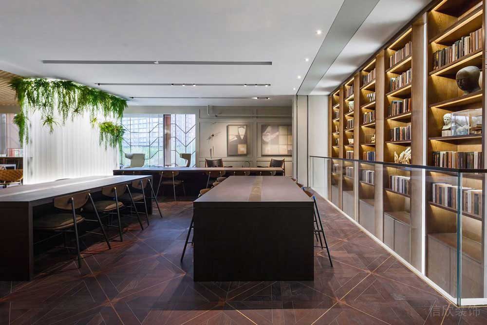 現(xiàn)代風(fēng)格商務(wù)辦公場所細(xì)線閱覽廳設(shè)計(jì)裝修圖