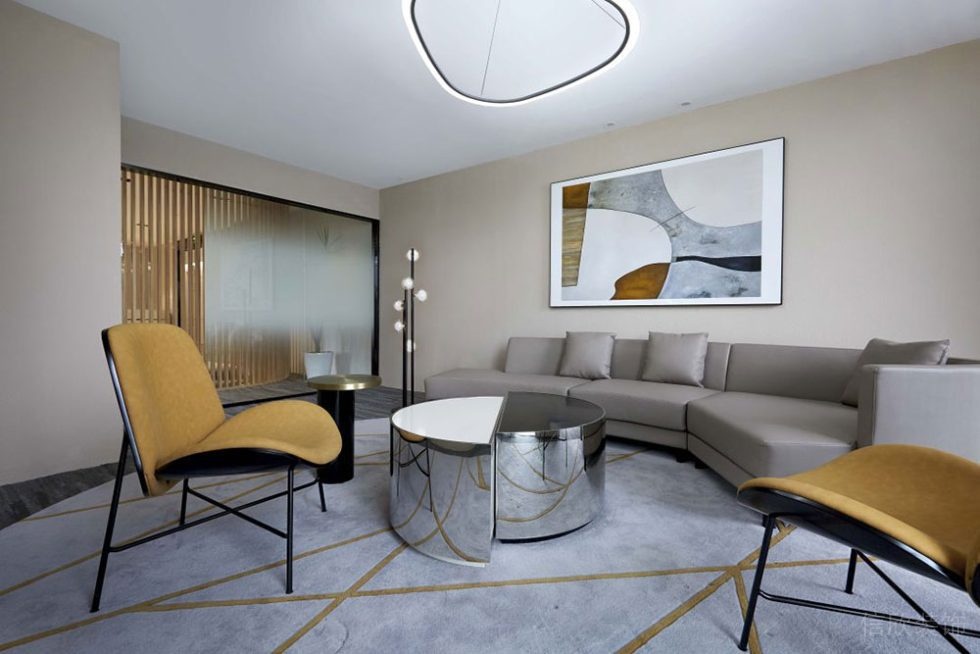 現(xiàn)代風(fēng)格商務(wù)辦公空間案例會(huì)客洽談室裝修圖