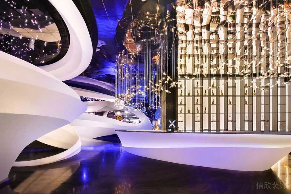 現(xiàn)代風格商務辦公空間貴賓休閑酒吧接待廳裝修圖