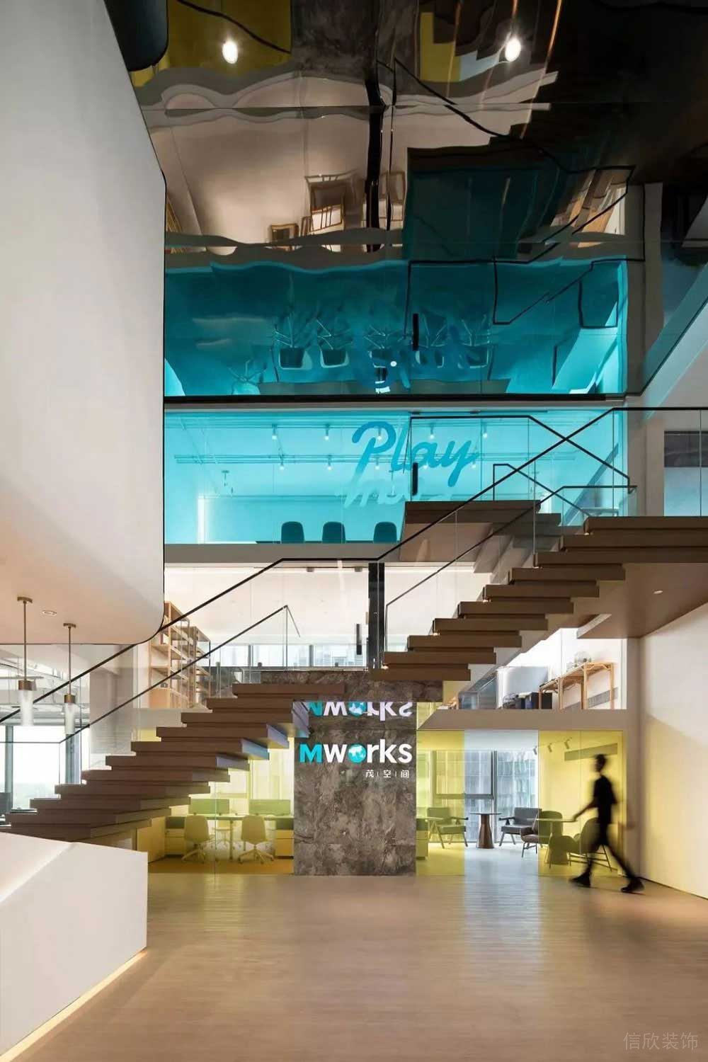 現(xiàn)代風格商務(wù)辦公空間會客大堂裝修圖