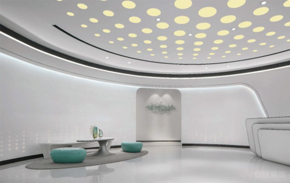 現(xiàn)代風(fēng)格商務(wù)辦公空間會(huì)客接待廳設(shè)計(jì)裝修圖