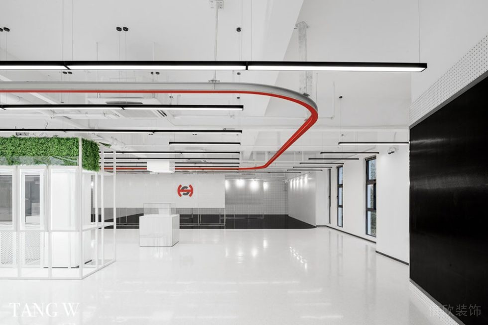 現(xiàn)代風格商務辦公空間前廳接待區(qū)裝修圖