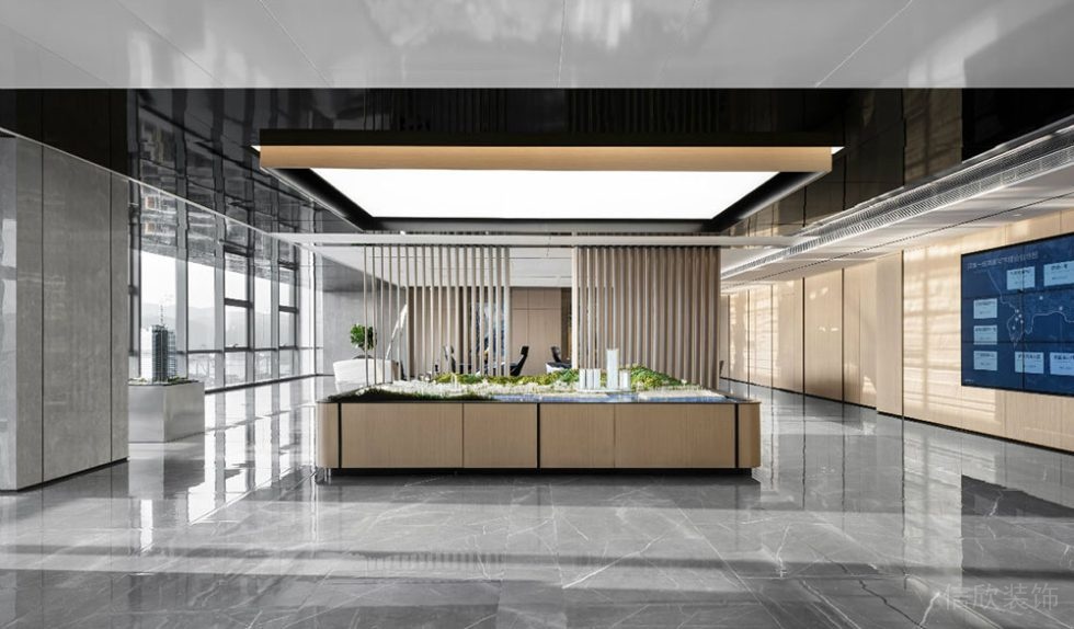 現(xiàn)代風(fēng)格商務(wù)辦公空間企業(yè)文化展廳設(shè)計(jì)裝修圖