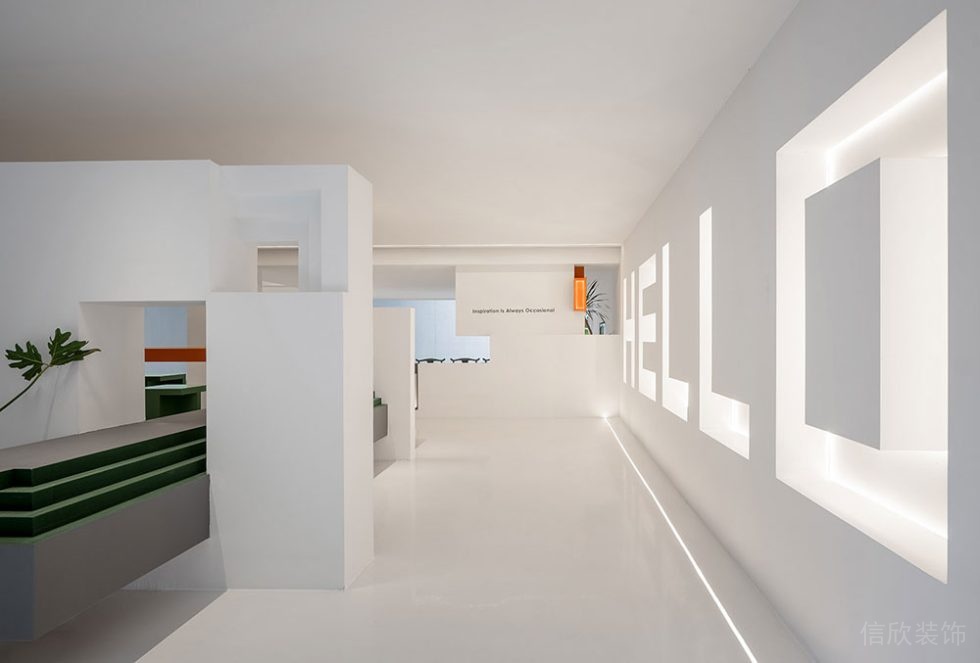 現(xiàn)代風格商務辦公空間藝術走廊裝修圖