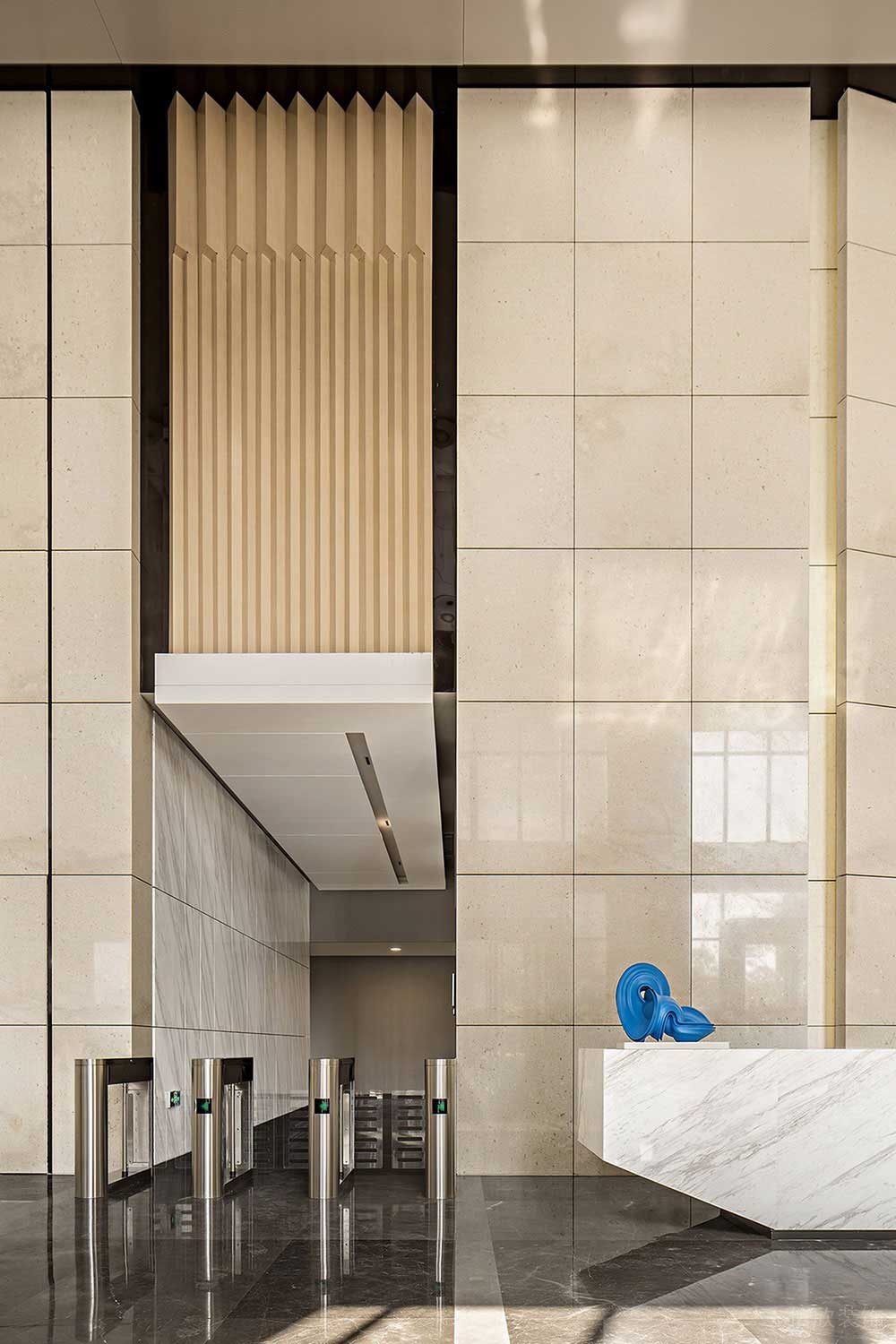 現(xiàn)代風格商務辦公室服務廳空間設計裝修圖