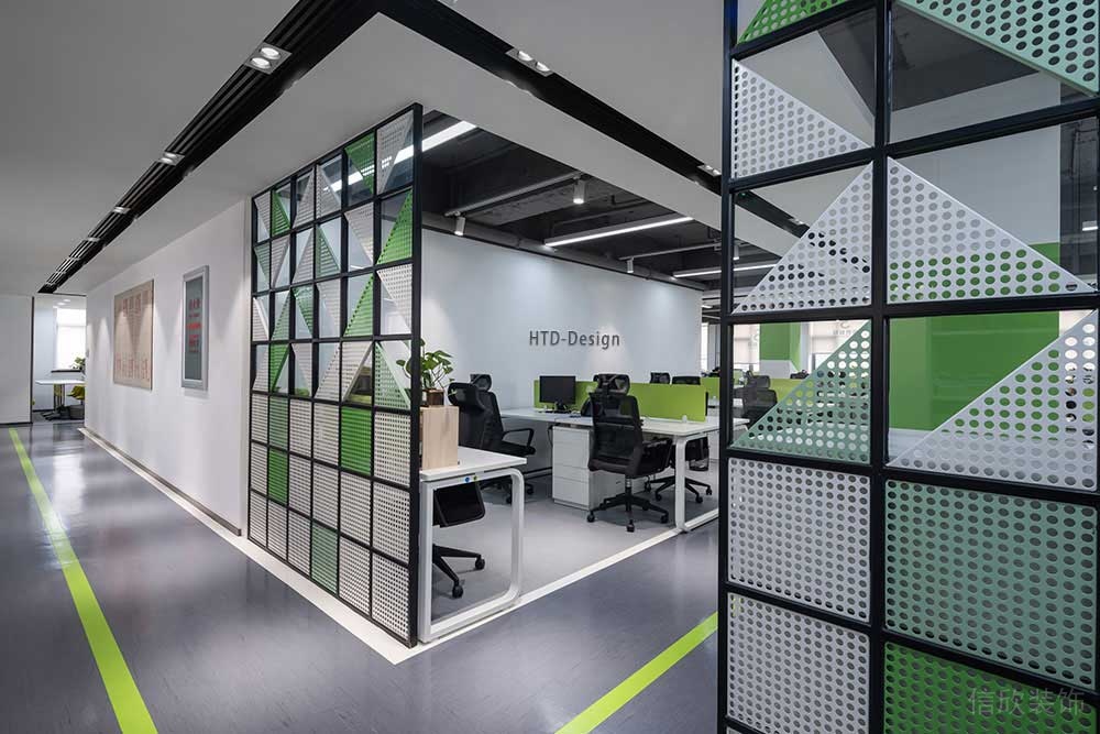 現(xiàn)代風格商務辦公室過道設計案例裝修圖