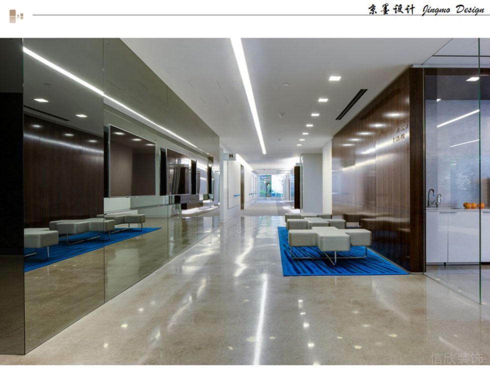 現(xiàn)代風格商務辦公室過廊休閑區(qū)設計裝修圖