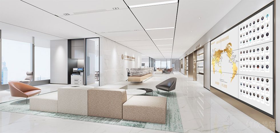 現(xiàn)代風(fēng)格商務(wù)辦公室接待廳空間設(shè)計裝修圖