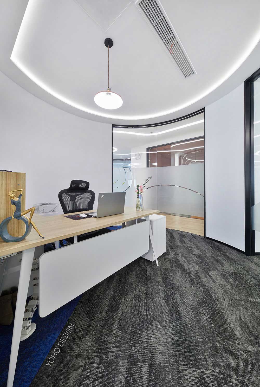 現(xiàn)代風(fēng)格商務(wù)辦公室總經(jīng)理辦公室設(shè)計案例裝修圖