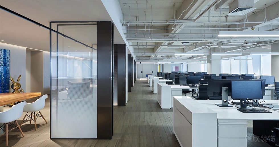現(xiàn)代工業(yè)風(fēng)辦公場(chǎng)所案例業(yè)務(wù)部辦公廳裝修圖