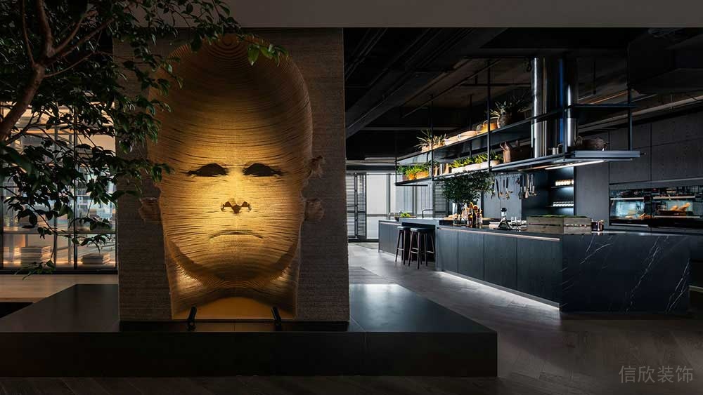 現(xiàn)代工業(yè)風(fēng)辦公室茶水休閑廳裝修圖