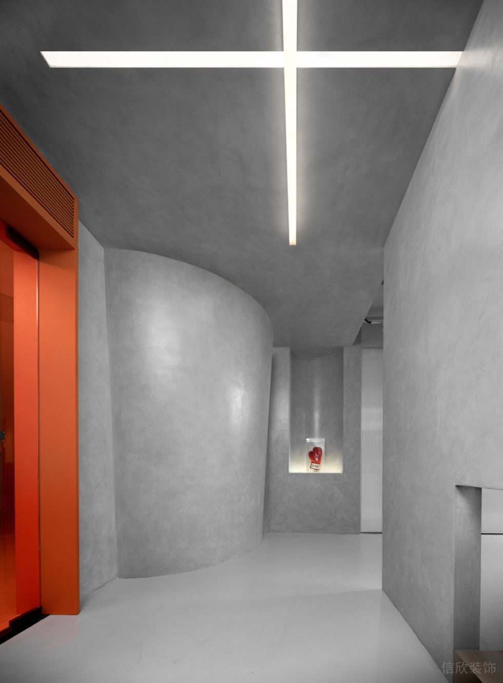 現(xiàn)代工業(yè)風(fēng)辦公是過廊設(shè)計裝修圖