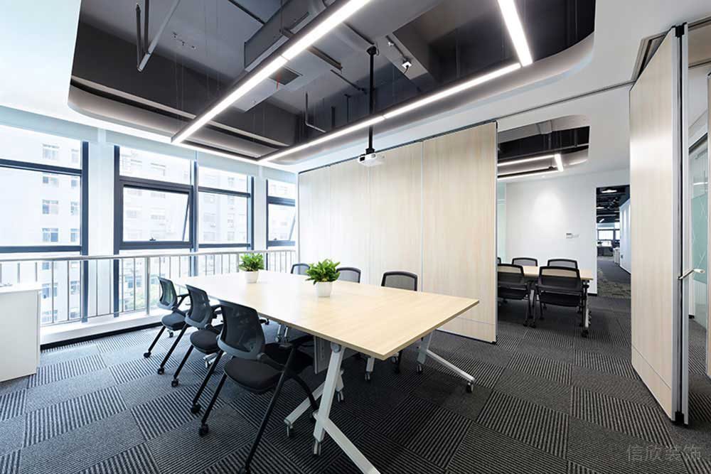 現(xiàn)代工業(yè)風(fēng)辦公室洽談會議區(qū)裝修圖