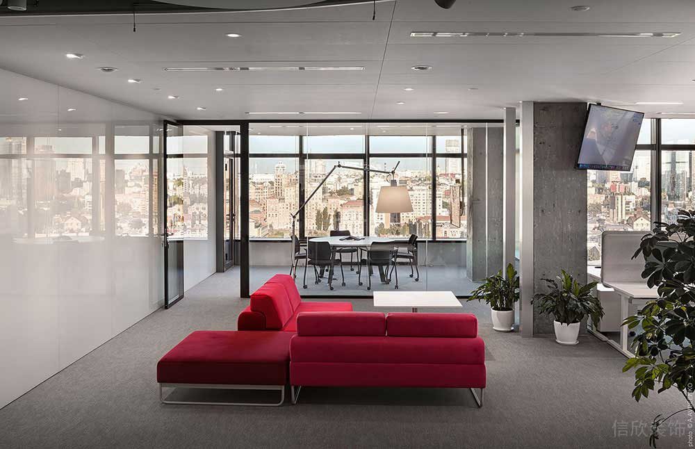 現(xiàn)代工業(yè)風商務(wù)辦公場所休息等候區(qū)裝修圖