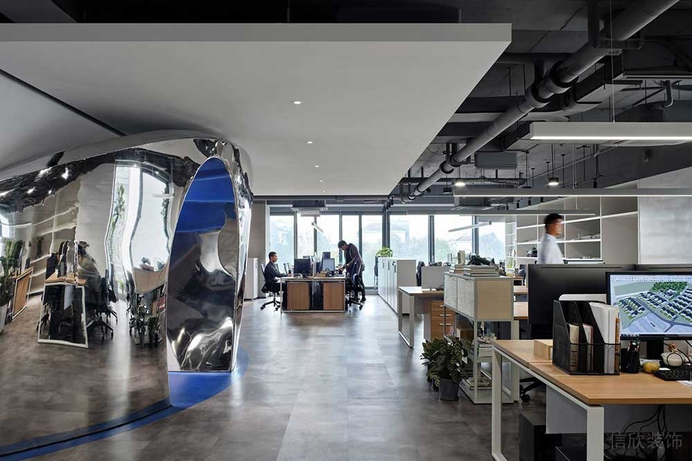 現(xiàn)代工業(yè)風(fēng)商務(wù)辦公室業(yè)務(wù)辦公區(qū)設(shè)計(jì)裝修圖