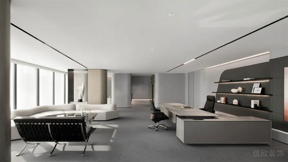 現(xiàn)代簡約風(fēng)辦公室總裁辦公室設(shè)計(jì)裝修圖