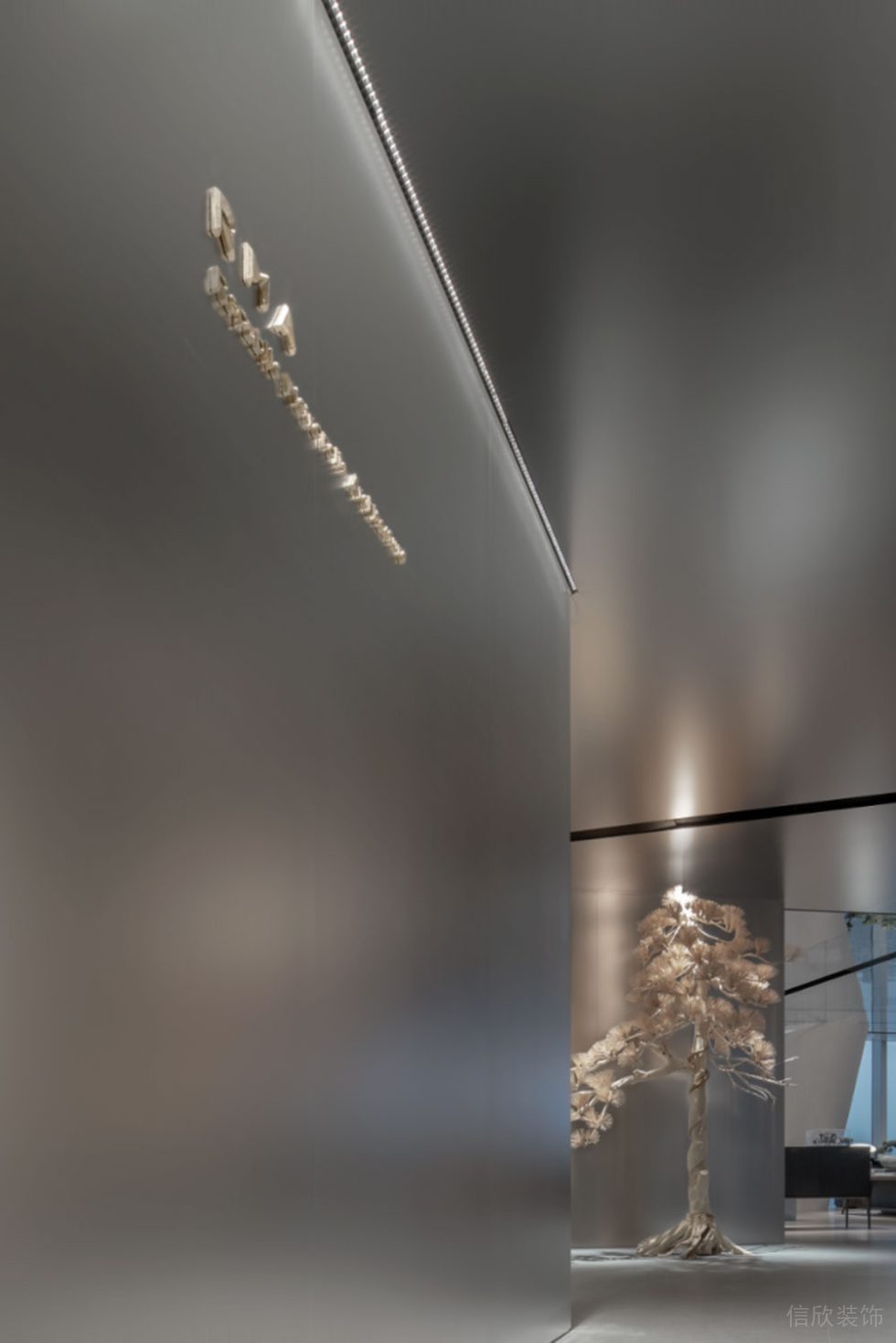 現(xiàn)代簡約風格辦公場所案例走道空間設計裝修圖