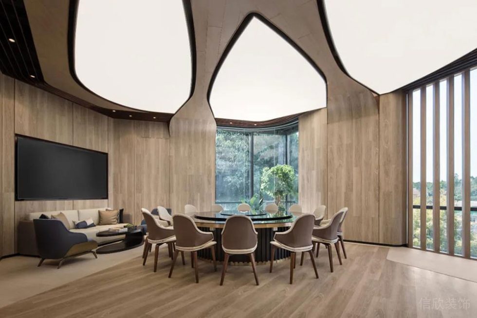 現(xiàn)代簡約風格辦公場所貴賓接待包廂設計裝修圖