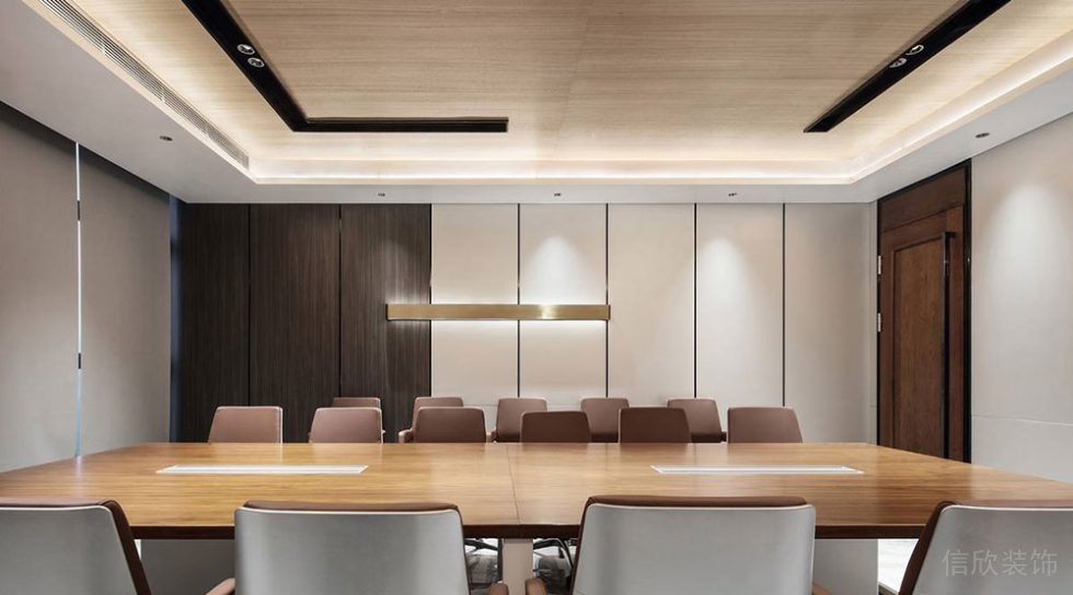 現(xiàn)代簡約風格辦公空間會議室設(shè)計裝修圖