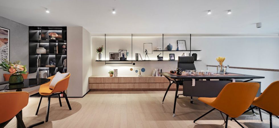 現(xiàn)代簡約風(fēng)格商務(wù)辦公場所經(jīng)理辦公室裝修圖