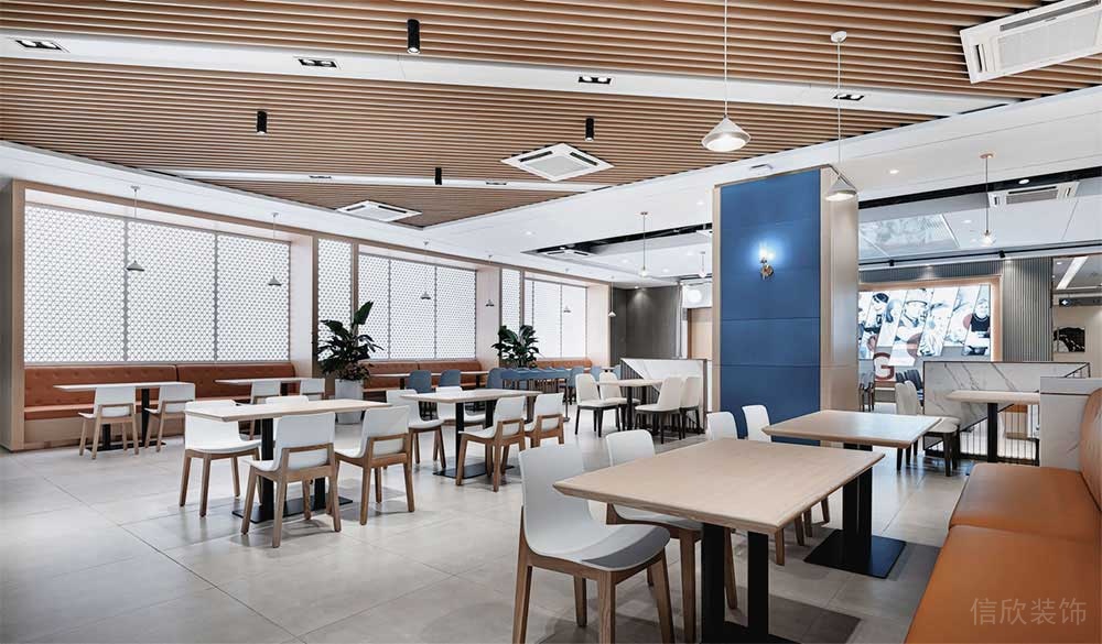 現(xiàn)代簡(jiǎn)約風(fēng)格商務(wù)辦公場(chǎng)所職工餐廳裝修圖