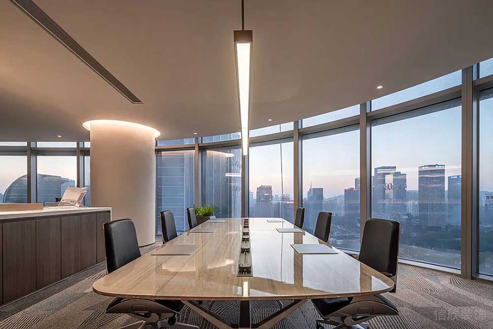 現(xiàn)代簡約風(fēng)格商務(wù)辦公空間洽談區(qū)空間裝修圖