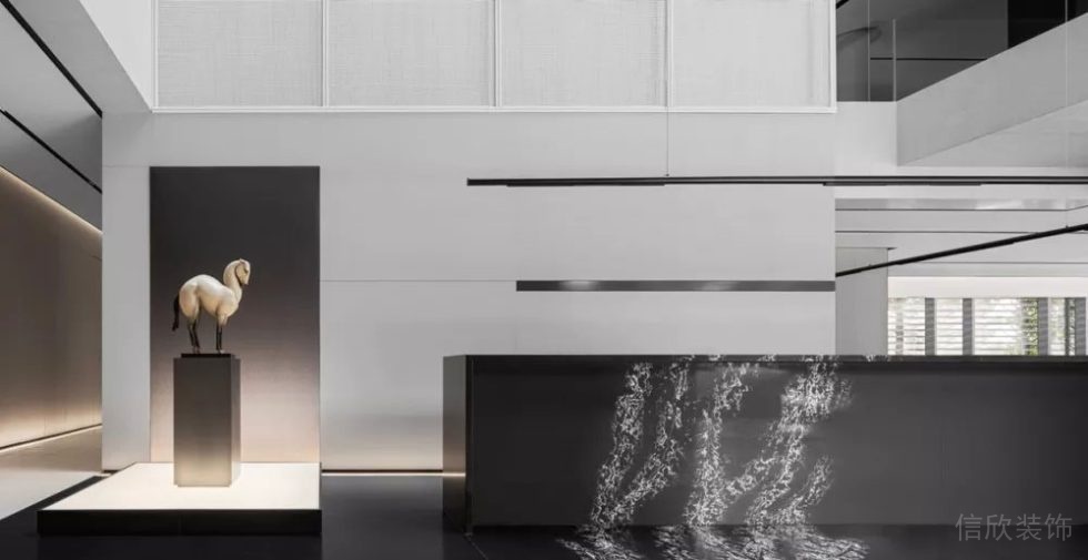 現(xiàn)代簡約風(fēng)格商務(wù)辦公室前廳過道空間設(shè)計(jì)裝修圖