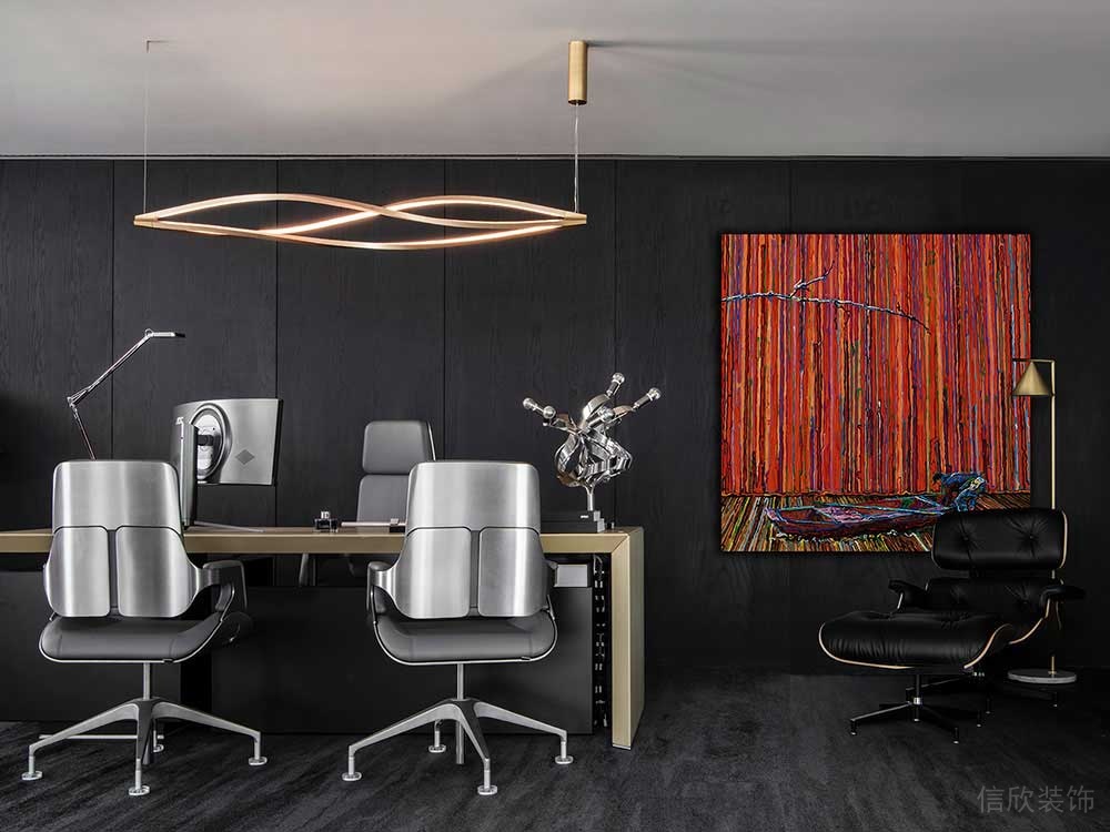 現(xiàn)代輕奢風(fēng)商務(wù)辦公場(chǎng)所懂事長(zhǎng)辦公室裝修圖