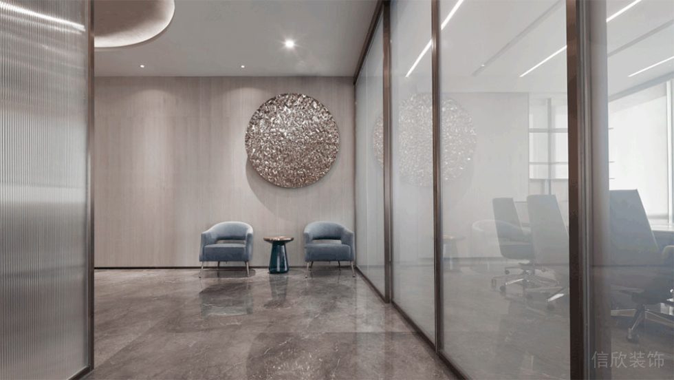 現(xiàn)代輕奢風(fēng)商務(wù)辦公場所前廳休息區(qū)裝修圖
