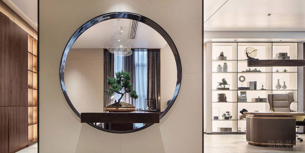 現(xiàn)代中式辦公場所案例董事辦公室空間設(shè)計(jì)裝修圖