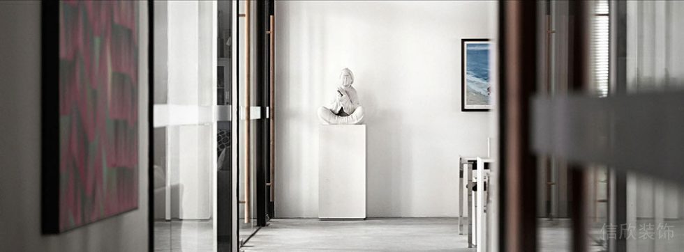 現(xiàn)代中式辦公空間過道設(shè)計(jì)裝修圖