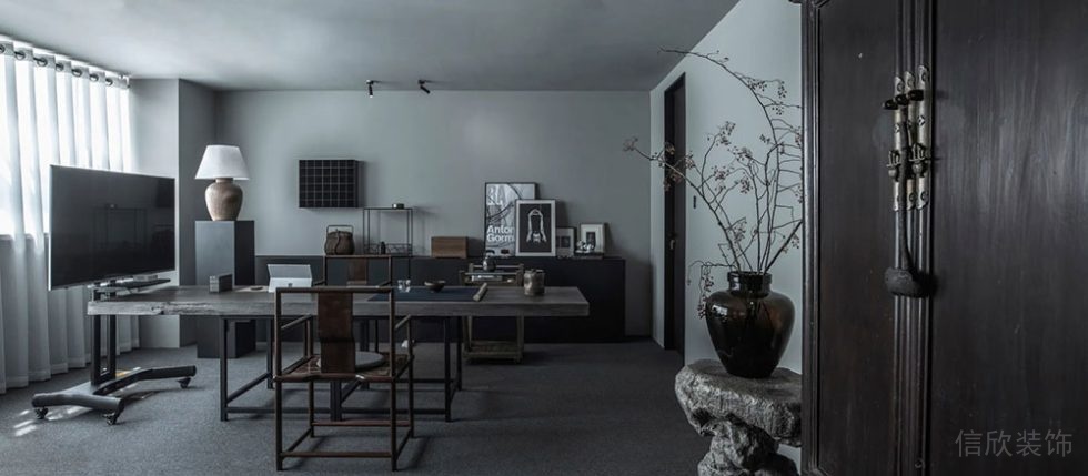 新中式風(fēng)格辦公場所案例總經(jīng)理辦公室設(shè)計裝修圖