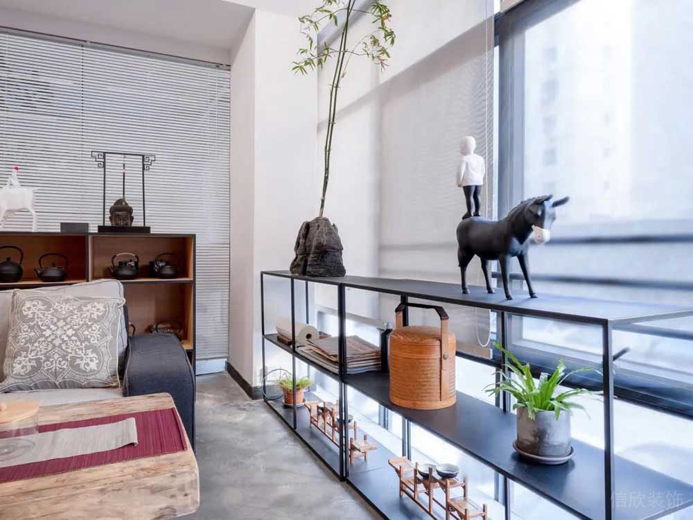 新中式風(fēng)格工作室接待空間裝修圖